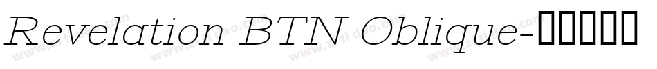 Revelation BTN Oblique字体转换